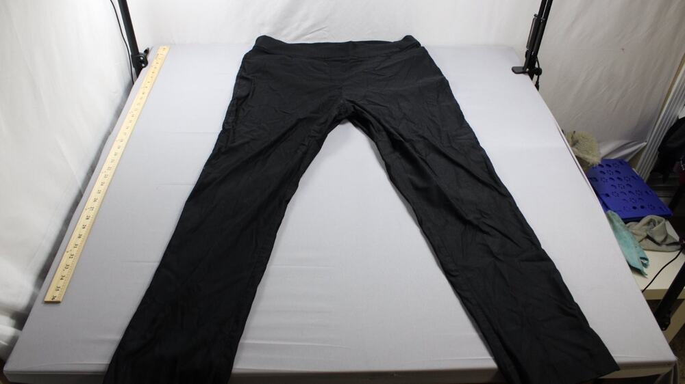 Briggs Pull On Dress Pants Womens 16W Black Stretch Straight Leg Trousers